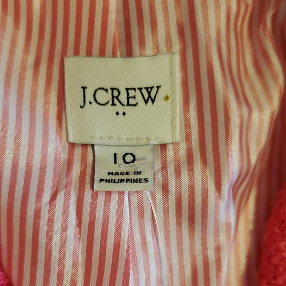 J. Crew Bright Pink Tweet Blazer with Gold Buttons - Picture 4 of 5